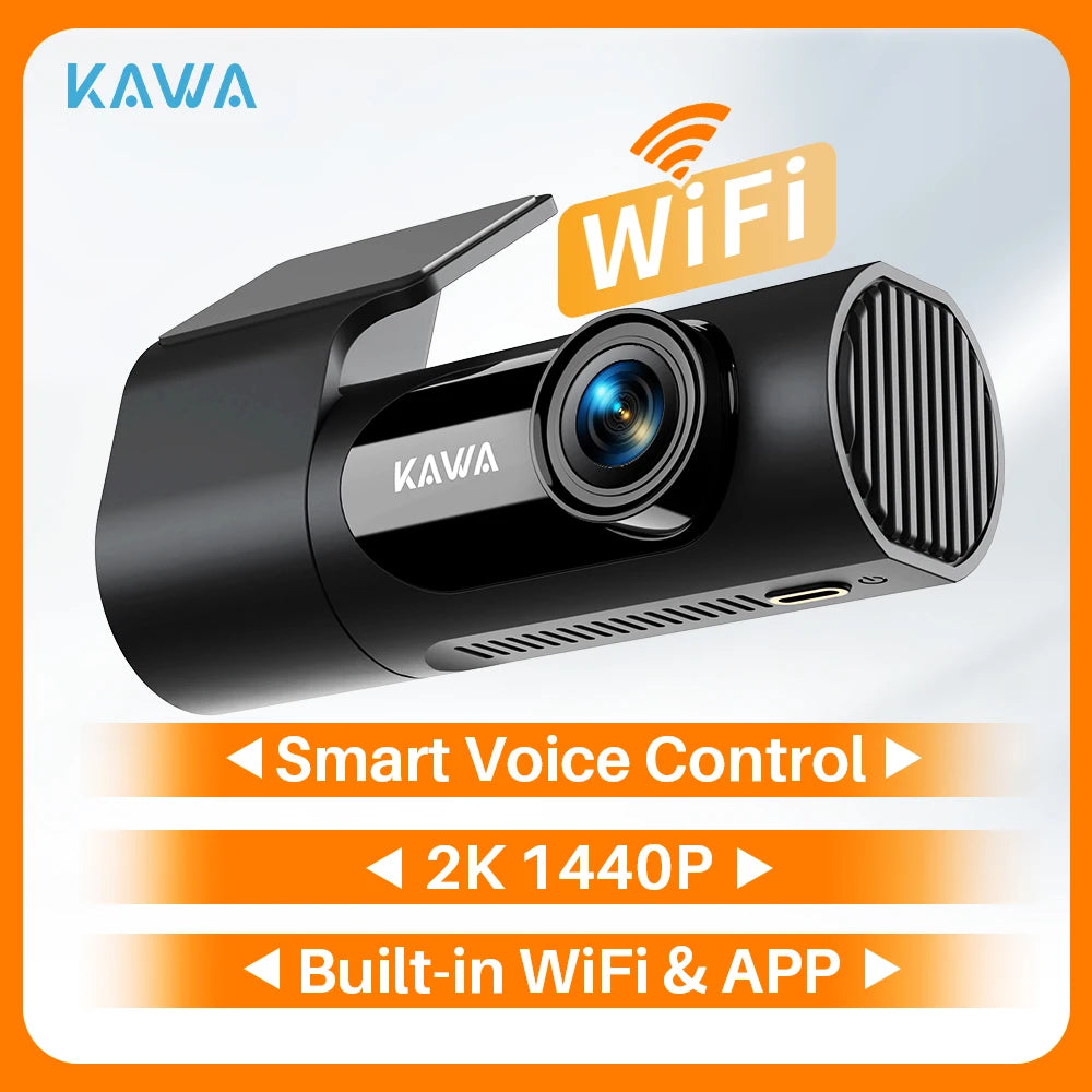 Car Dash Cam 2K Video Recorder With Night Vision WiFi - Smarsty