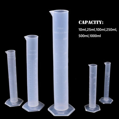 Transparent Plastic Graduated Cylinder for Accurate Liquid Measurement - Smarsty