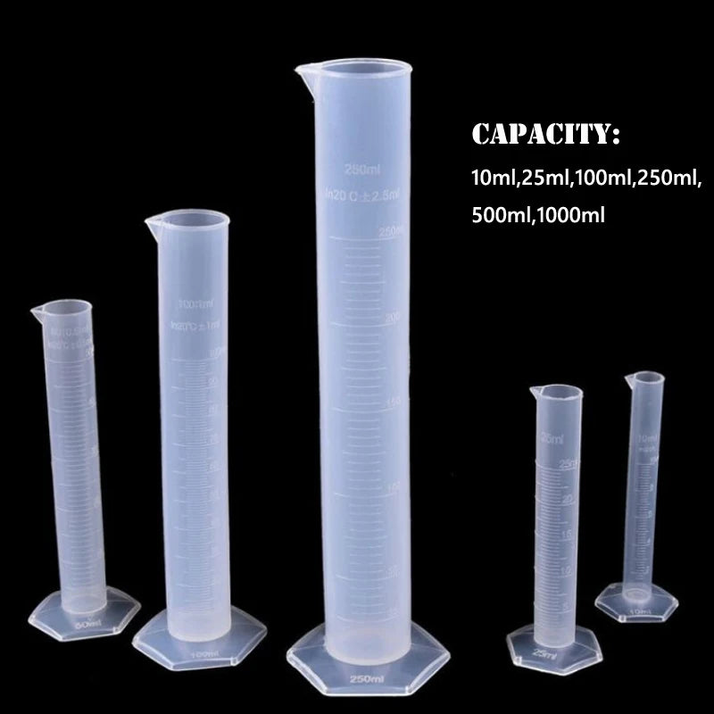 Transparent Plastic Graduated Cylinder for Accurate Liquid Measurement - Smarsty