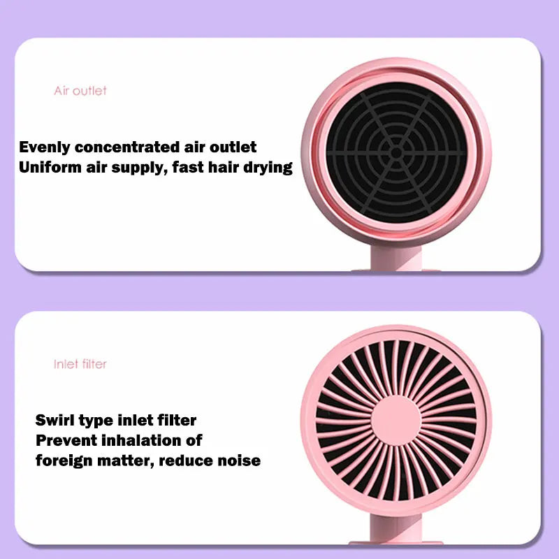 Mini Folding Hairdryer 750W with Travel Bag for Hair Care - Smarsty