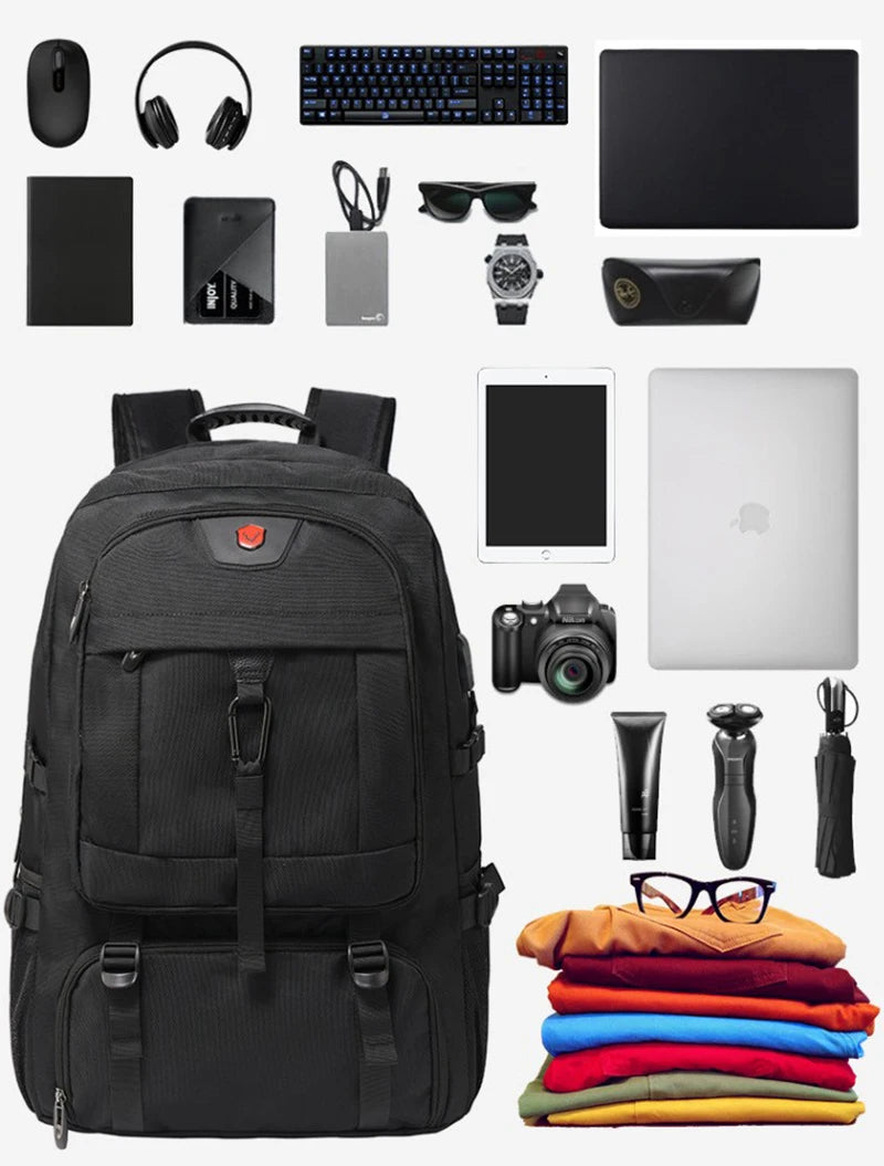 Large Travel Backpack Waterproof With Shoe Compartment - Smarsty