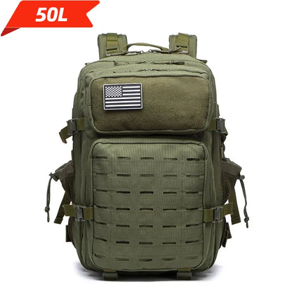25L/50L Tactical Backpack Bag Hunting MOLLE Backpack GYM For Men EDC Outdoor Hiking Rucksack Witch 2 Bottle Holders - Smarsty
