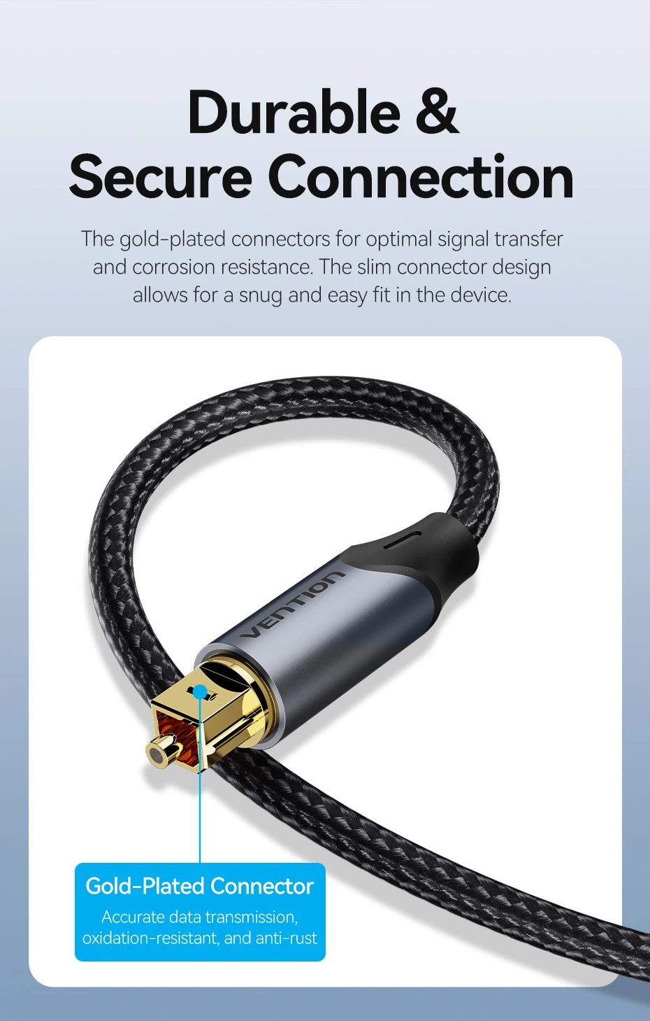Vention Digital Optical Audio Cable for Superior Sound Quality - Smarsty