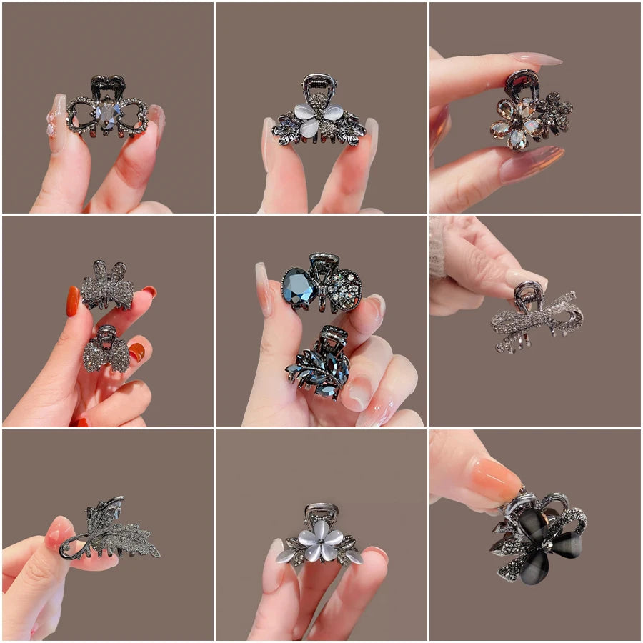 Korean Alloy Rhinestone Hair Claw For Women Elegant - Smarsty