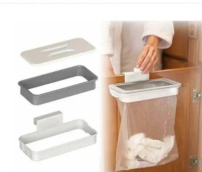 Trash Garbage Hanging Bag Hanger Durable Rubbish Holder Kitchen Support Cabinet Stand Trash Rack Storage Hanger Organizer by Smarsty