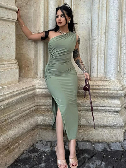 Summer Black New Dress Women Fashion Sexy Split Sleeveless Backless Slim Maxi Dress Female Casual Club Elegant Lady Party Dress - Smarsty