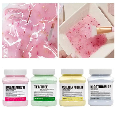 Jelly Mask for Facial Professional Rose Smooth Face Mask Skin Care, Hydrated Nourished Hydro Jelly Mask Powder,Gel Peel Off MasK - Smarsty