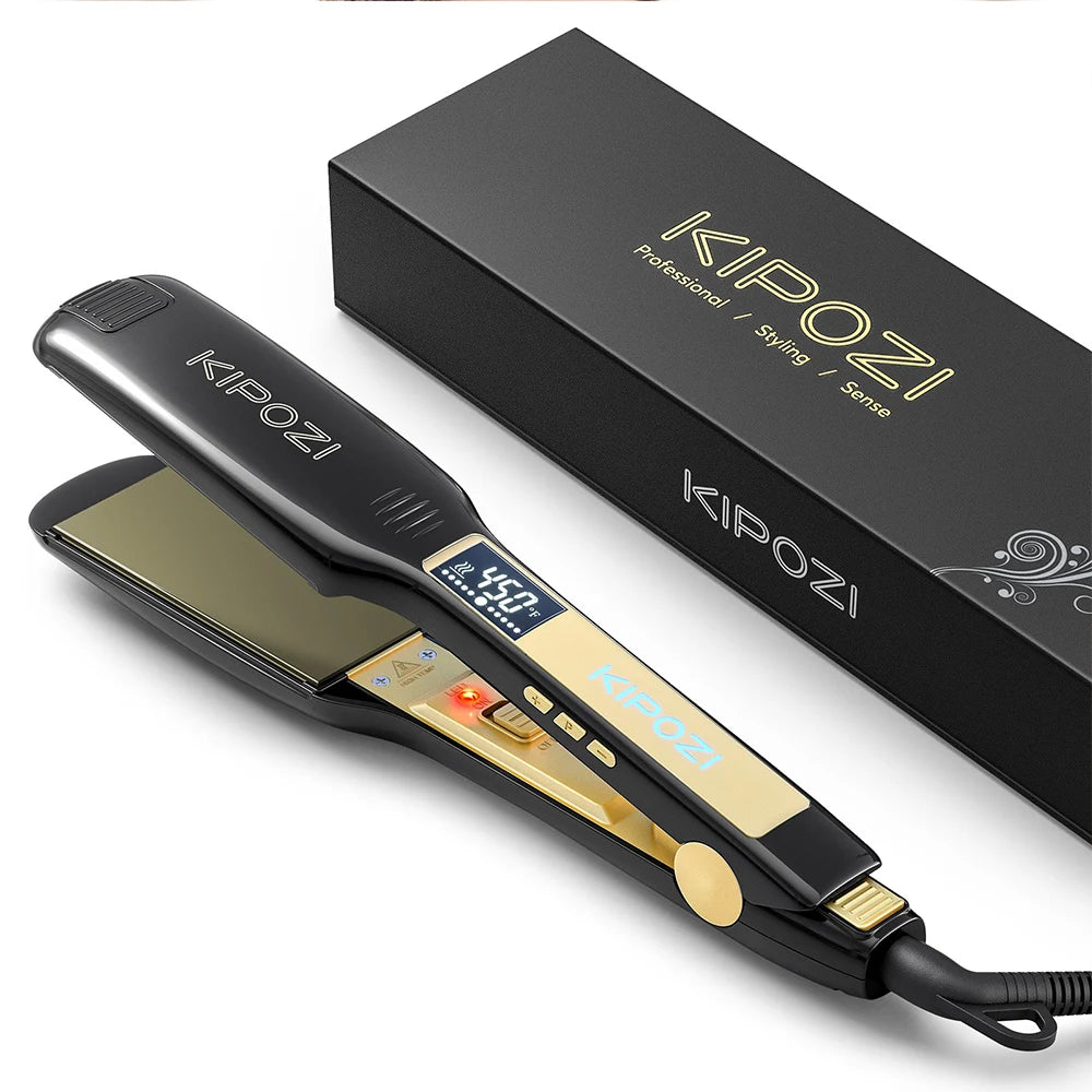 KIPOZI Professional Titanium Flat Iron with LCD Display - Smarsty