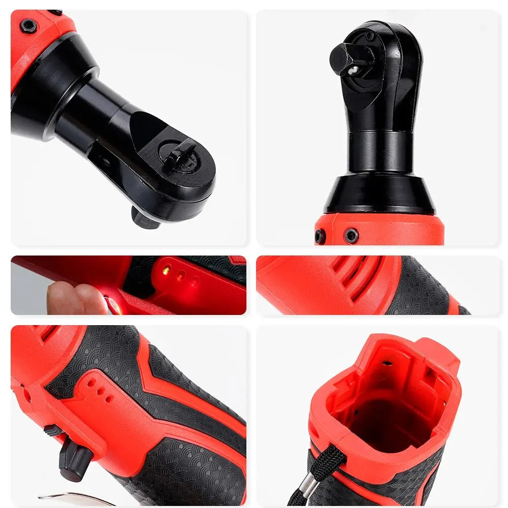 Cordless Electric Wrench 65Nm Right Angle Ratchet Tool - Smarsty