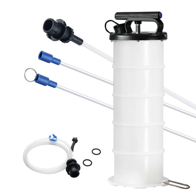 SucceBuy 6.5L Fluid Extractor Manual Hand-Operated Car Brake Oil Changer with Hose Vacuum Fluid Oil Pump for Car Accessories