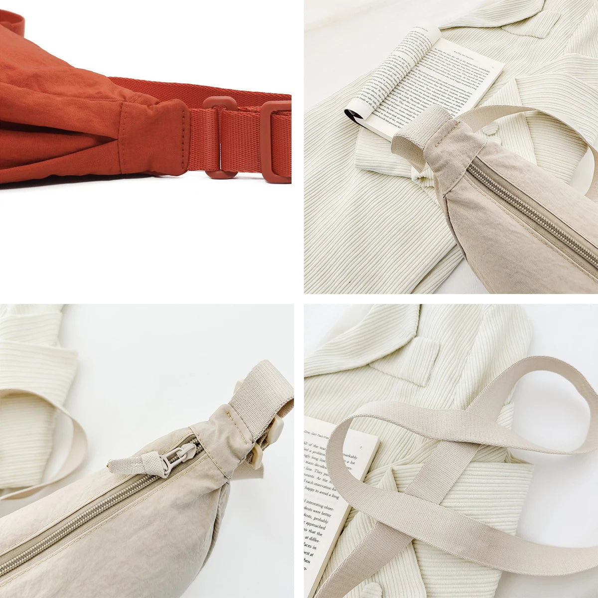 Nylon Shoulder Bag Large Capacity Womens Dumpling Style - Smarsty
