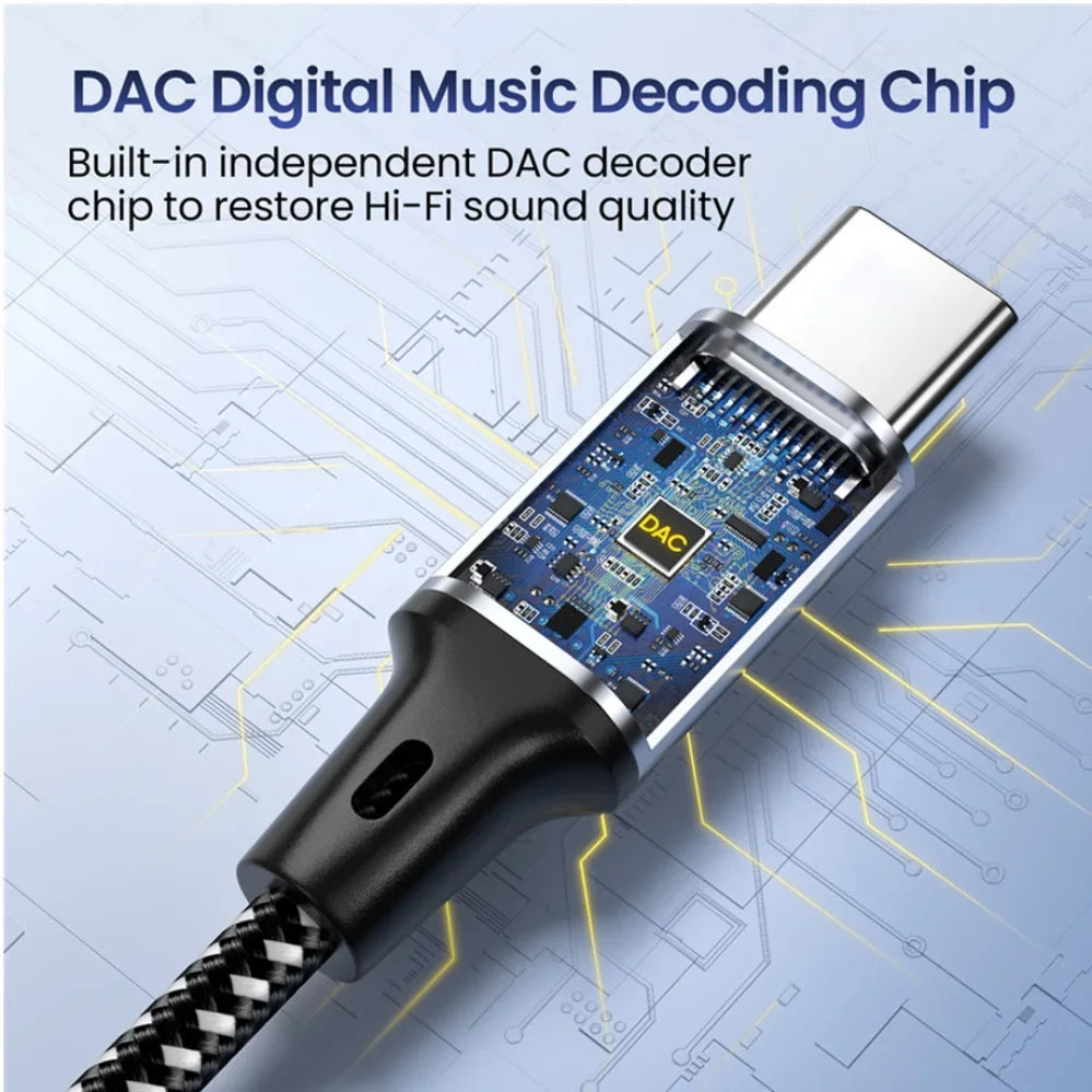 USB Type C To 3.5Mm AUX Cable For High-Quality Audio - Smarsty
