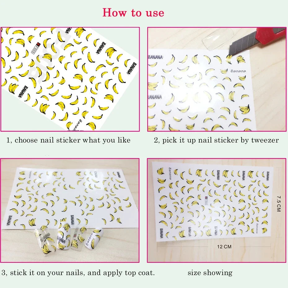 Valentine's Day Nail Art Stickers 3D Heart Designs - Smarsty