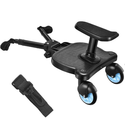 Universal Strollers Step Board Adapter with Seat Second Child Jogger Twins Scooter Baby Pram Hitchhiker Bumper by Smarsty