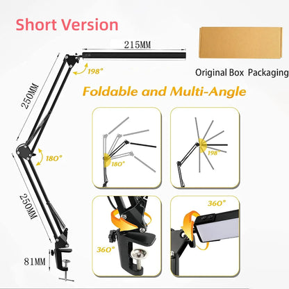 LED Desk Lamp with Clamp and Dimmable Light - Smarsty