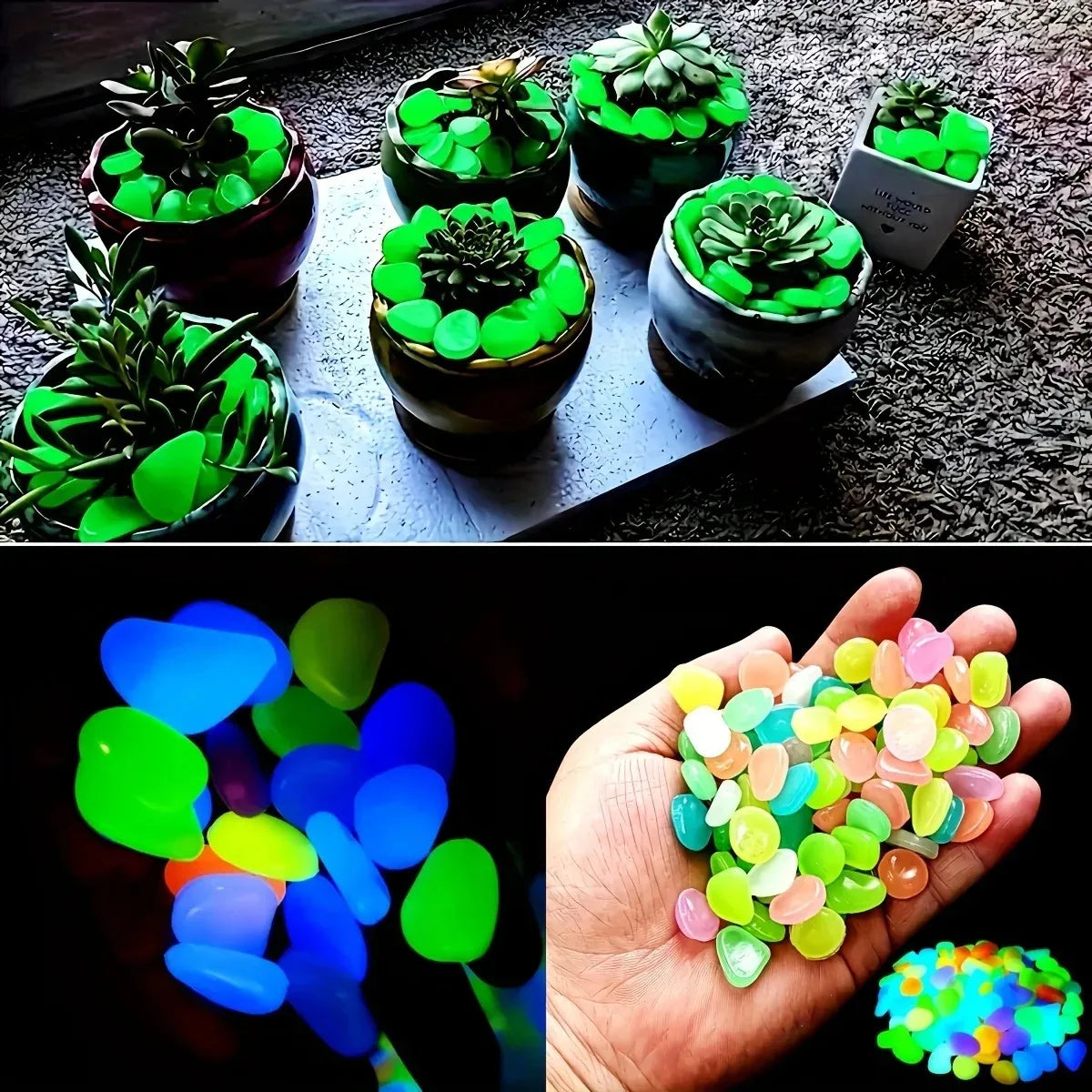 Glow in the Dark Garden Pebbles for Beautiful Outdoor Decor - Smarsty