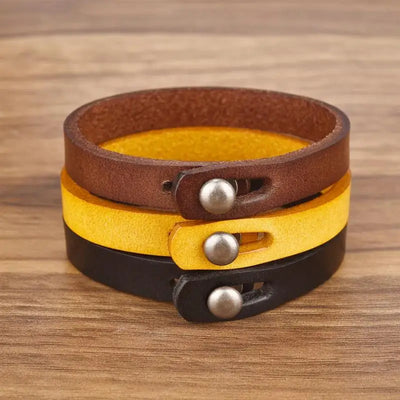 Vintage Genuine Leather Wrap Bracelet Durable Punk Wristband - Smarsty