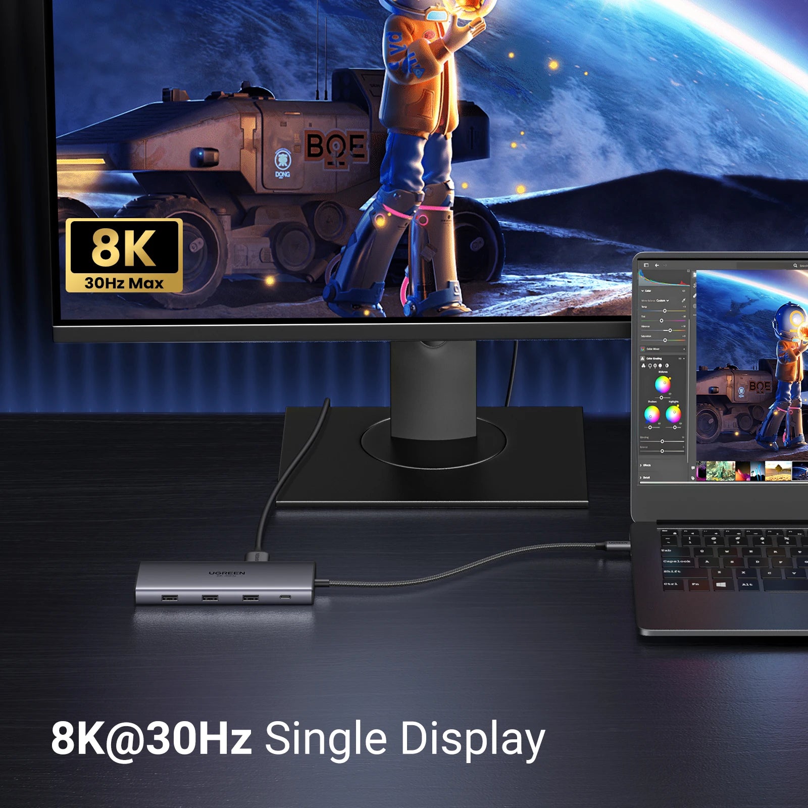 USB C Docking Station HDMI Hub 8K 4K Including RJ45
