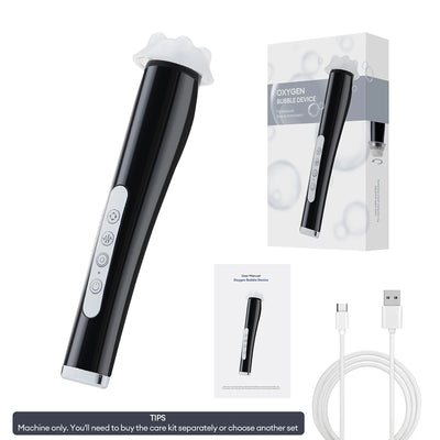 CO2 Oxygen Bubble Pen 5 Gear Vibration Oxygen Bubble Beauty Tool Deep Cleansing Pores Exfoliate LED Photon Skin Care Machine