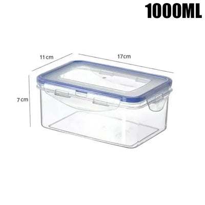 Kitchen Refrigerator Sealed Rectangular Refrigerator Storage Box with Lid Plastic Crisper Microwave-heated Lunch Box Storage Box by Smarsty