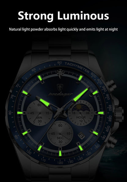 Waterproof Stainless Steel Men's Chronograph Watch - Smarsty