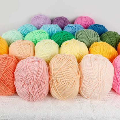 Soft Milk Cotton Yarn for Hand Knitting Projects - Smarsty