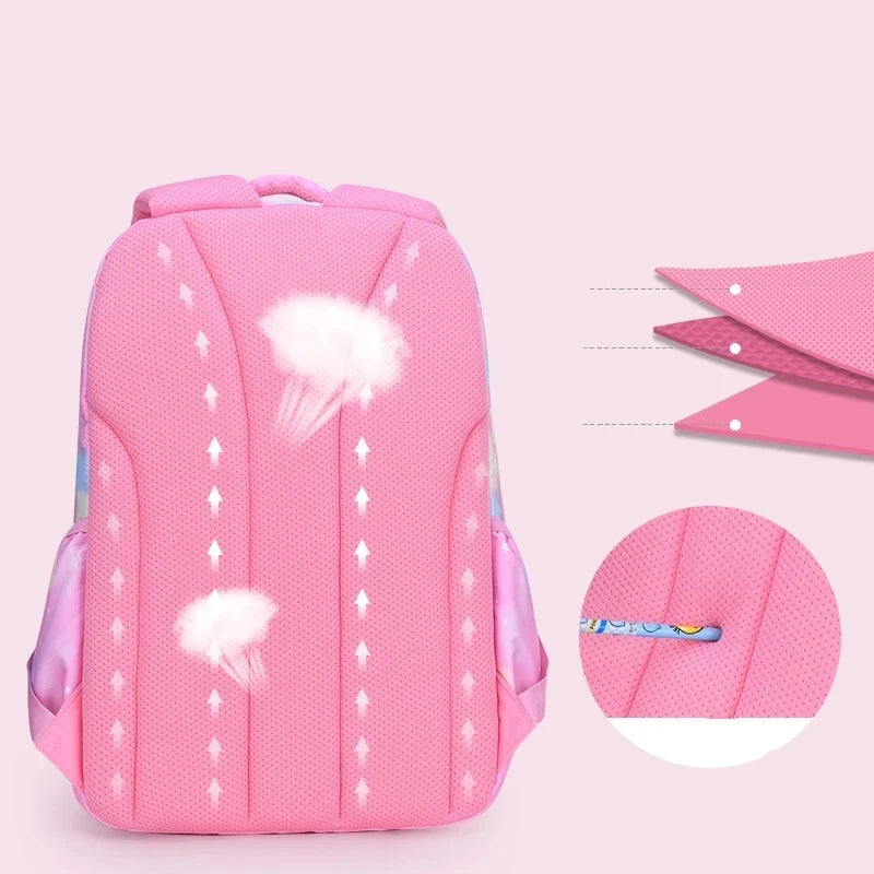 Pink Kids Backpack Waterproof Kawaii School Bag For Girls - Smarsty