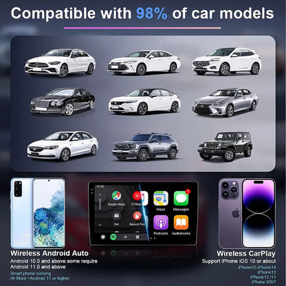 Wireless CarPlay Android Auto Adapter For OEM Car Stereo - Smarsty