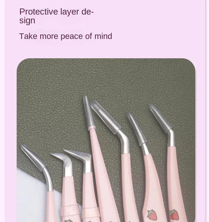 Stainless Steel Eyelash Tweezers for Easy 3D Lash Application - Smarsty