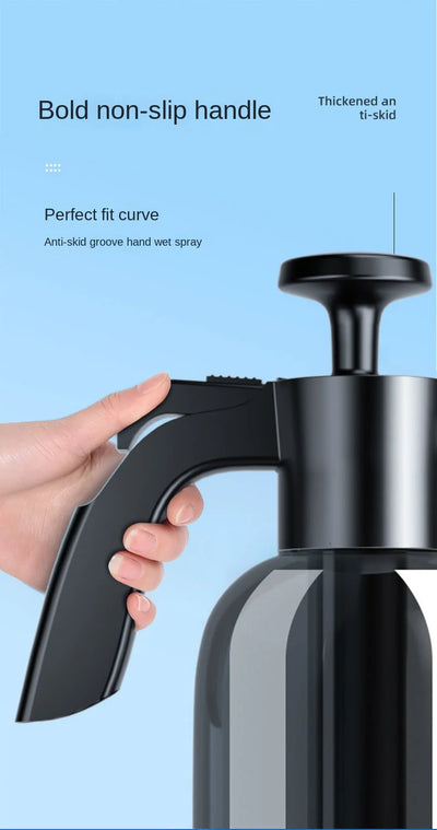 2L Hand Pump Foam Sprayer with 3 Types of Nozzle Hand Pneumatic Foam Cannon Snow Foam Car Wash Spray Bottle Car Window Cleaning - Smarsty