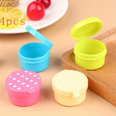 4pcs Plastic Sauce Squeeze Bottle Mini Seasoning Box Salad Dressing Containers Outdoor Portable Barbecue Spice Jar Kitchen Tool by Smarsty