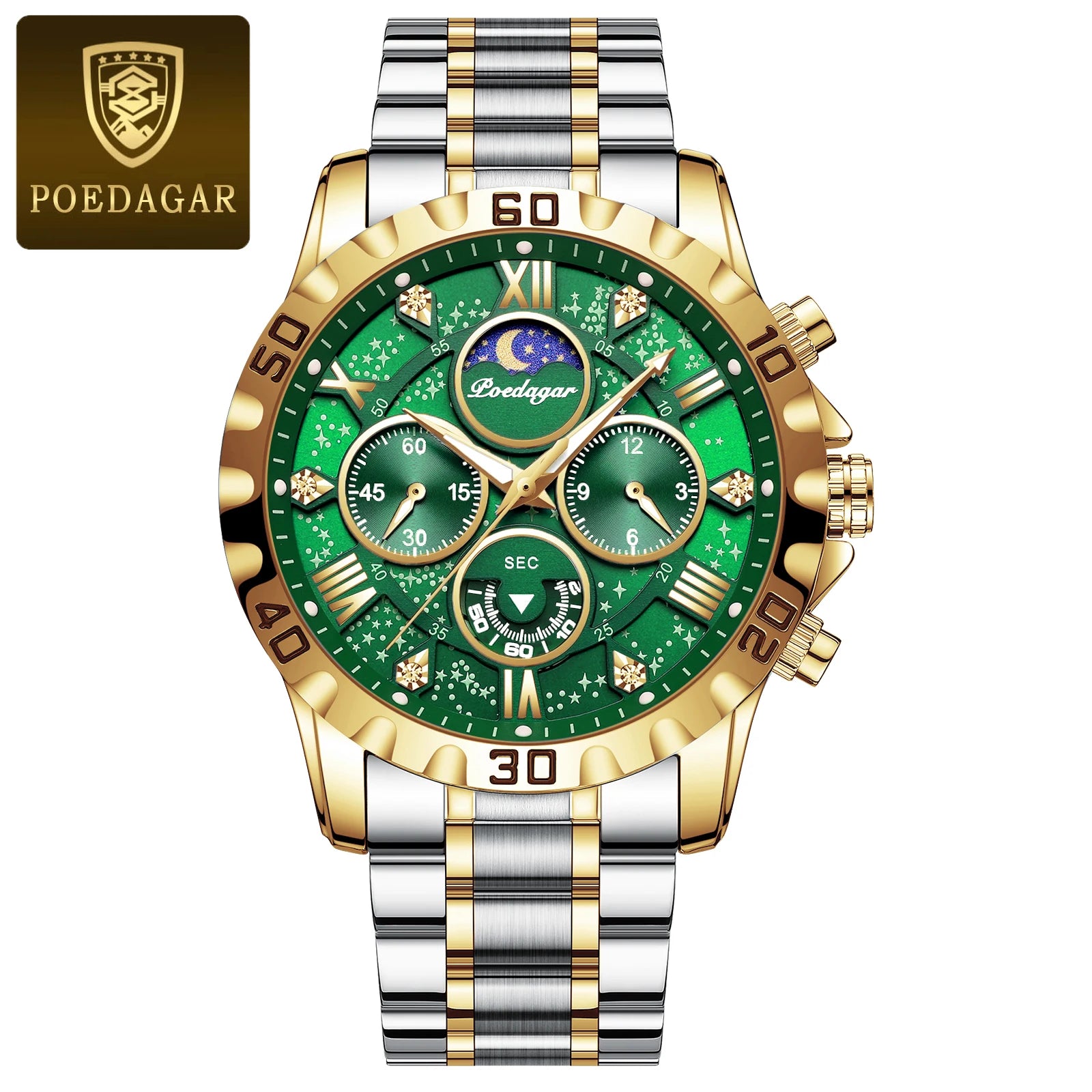 POEDAGAR Luxury Waterproof Quartz Sports Watch for Men - Smarsty