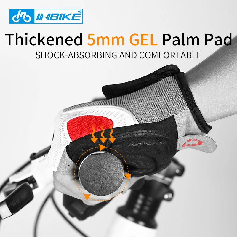 INBIKE Shockproof Gel Cycling Gloves Half Finger - Smarsty