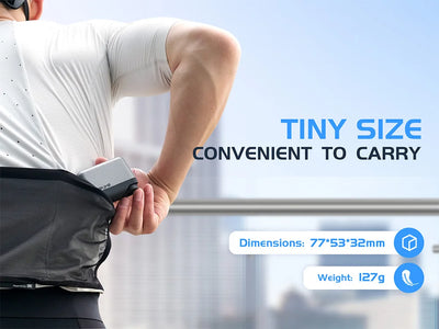 Mini Bike Pump, Portable Electric Bike Pump, Ultra Small 120PSI Battery Bicycle Pump, Automatic Shut-Off, Presta & Schrader - Smarsty