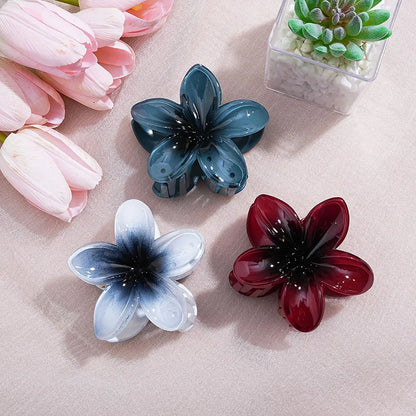 3 Piece Summer Floral Hair Claw Clips For Beach Lightweight - Smarsty