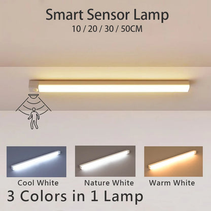 Rechargeable Motion Sensor LED Bar Light for Easy Night Access - Smarsty