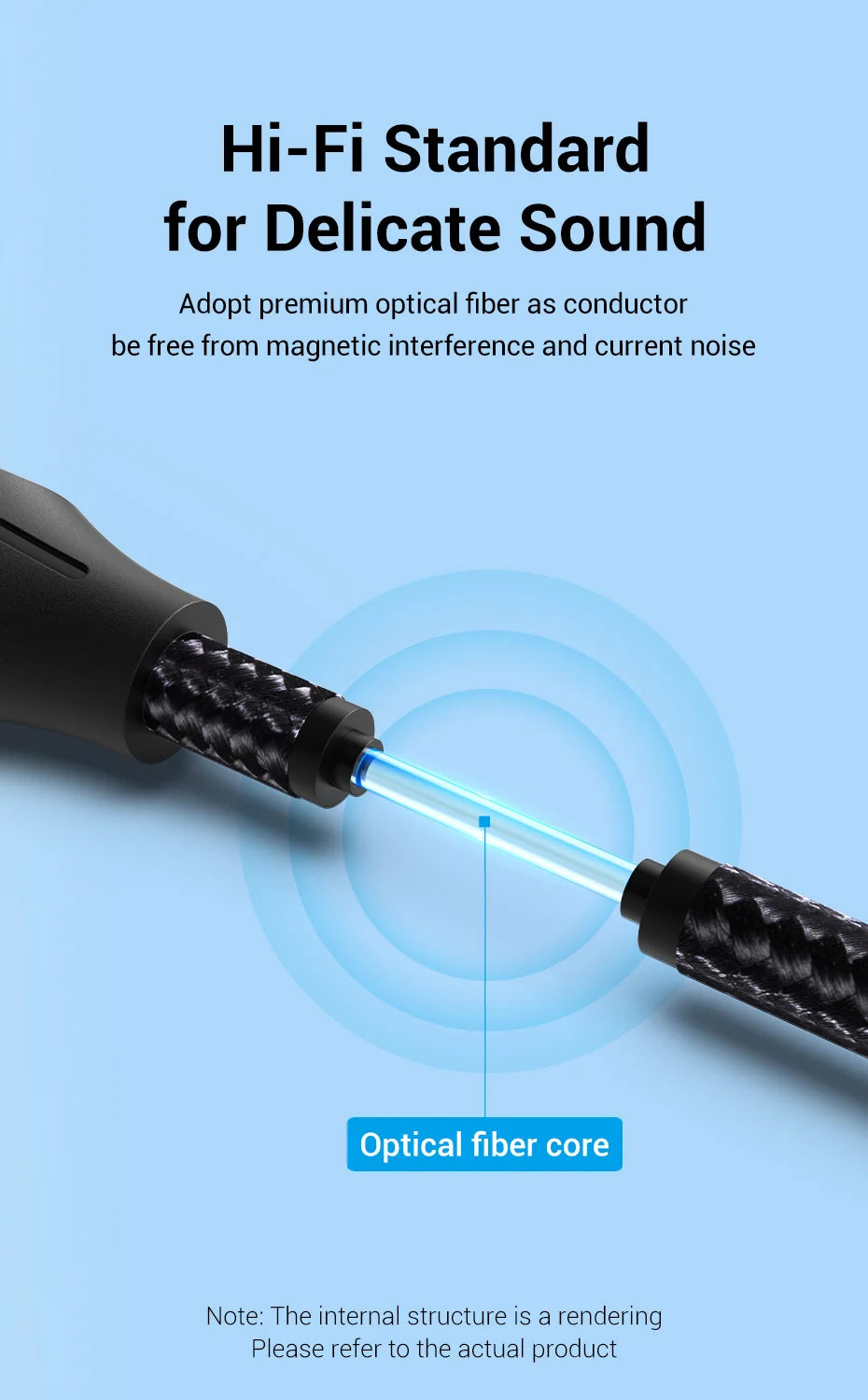 Vention Digital Optical Audio Cable for Superior Sound Quality - Smarsty