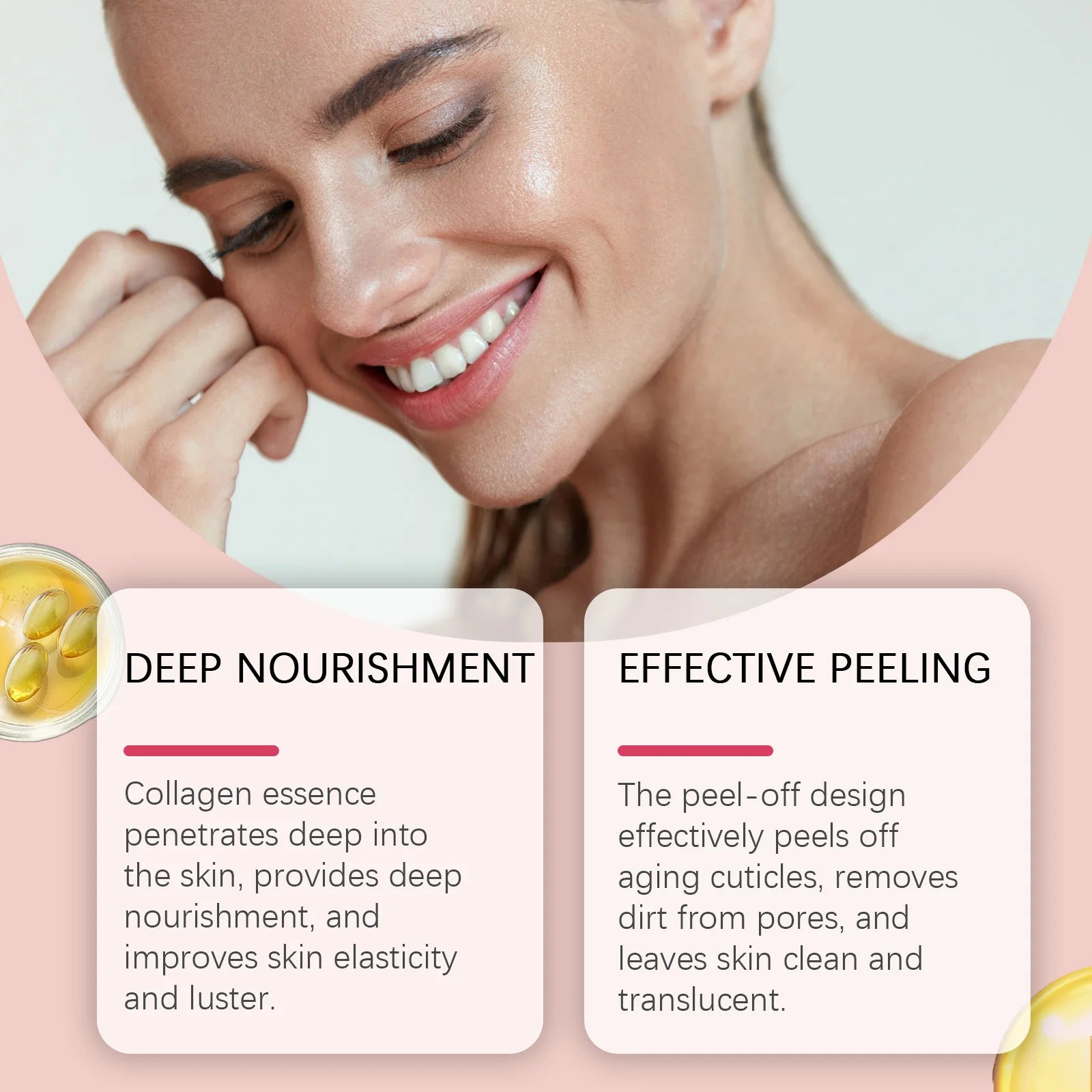 Collagen Peel-Off Mask for Deep Hydration and Firming - Smarsty