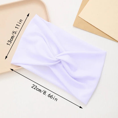 Women Wide Yoga Headband Sweat Absorbing Non Slip Elastic - Smarsty