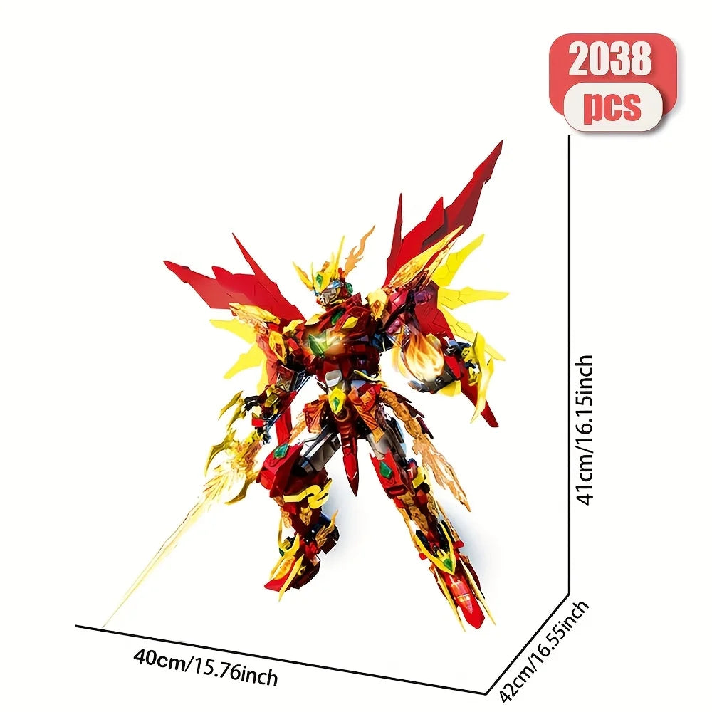 Technic Three Zhangfei Mech Building Block Model Robot Toy DIY Festival Gift Hobby Collection Festive Atmosphere Decoration