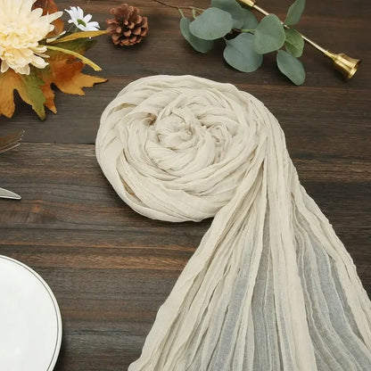 Pink Cheesecloth Table Runner for Romantic Weddings - Smarsty
