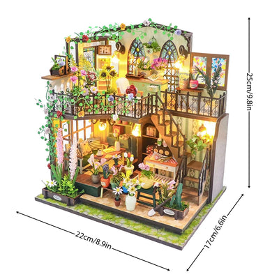 Doll House Handmade 3D Puzzle Making Building Model Kit Production And Assembly Room Toys Wooden Crafts DollHouse Birthday Gifts by Smarsty