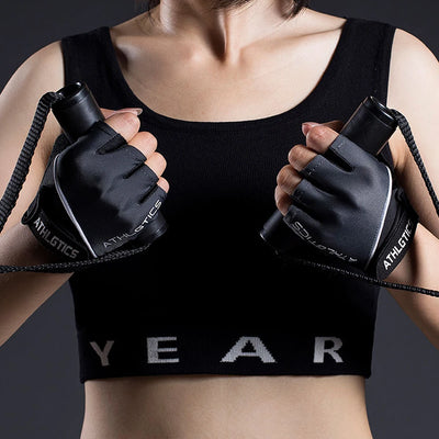 1Pair Breathable Cycling Gloves Workout Gym Gloves for Men Women Weight Lifting Fingerless Gloves Training Exercise Fitness by Smarsty