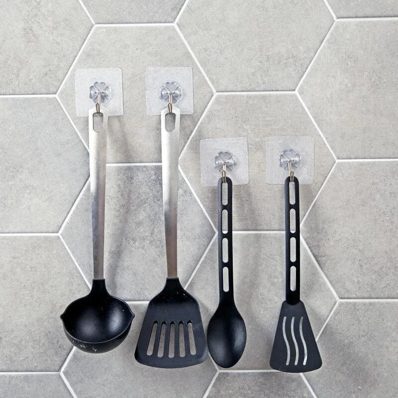 Transparent Stainless Steel Self-Adhesive Hooks for Easy Storage - Smarsty