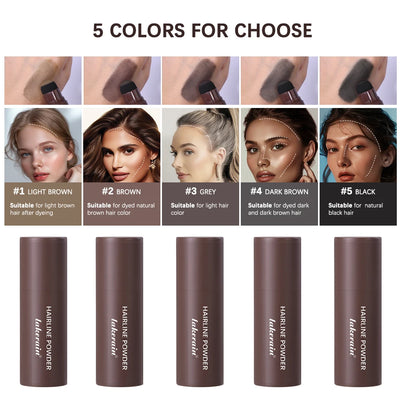 Hairline Shadow Powder Hair Waterproof Hairline Root Cover Up Natural Black Brown Eyebrow Contour Stick Repair Fill in Hair Tool - Smarsty