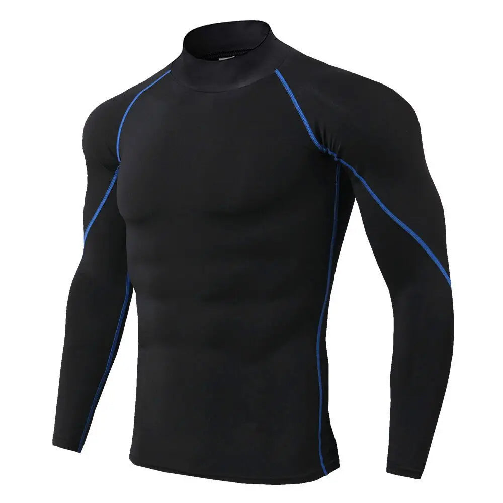 Men Sport T-shirt Quick Dry Bodybuilding Running Shirt Long Sleeve Compression Top Gym T Shirt Men Fitness Tight Rashgard - Smarsty