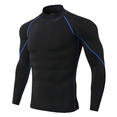 Men Sport T-shirt Quick Dry Bodybuilding Running Shirt Long Sleeve Compression Top Gym T Shirt Men Fitness Tight Rashgard - Smarsty