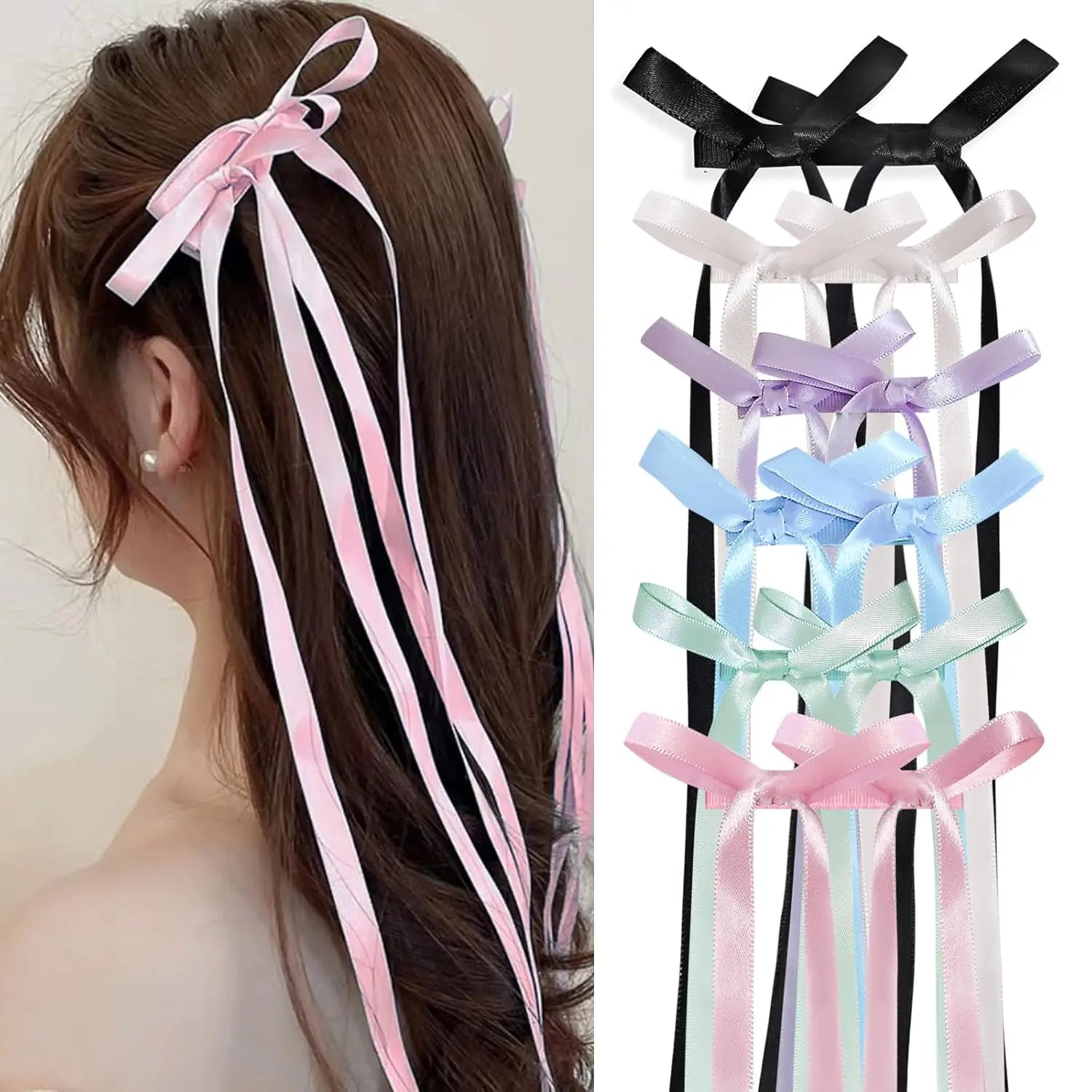 Fabric Hair Bow Clips Set for Women and Girls - Smarsty