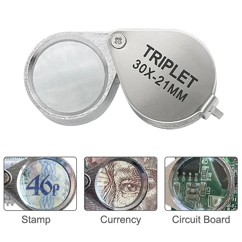 30X Pocket Loupe Magnifier for Jewelry Inspection - Smarsty