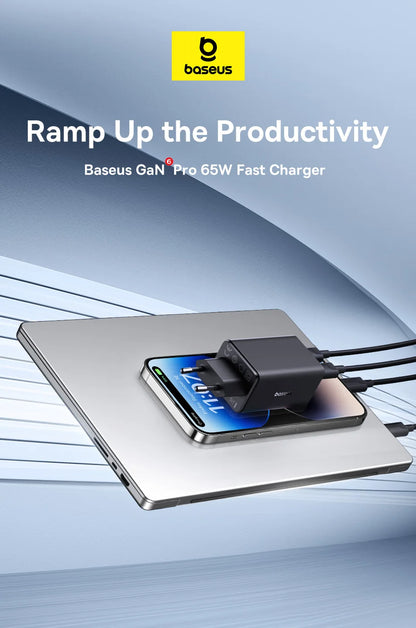 65W GaN USB C Charger With PD QC TravelReadyUltraCompact - Smarsty